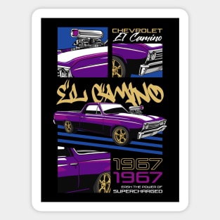 El Camino Muscle Car Sticker